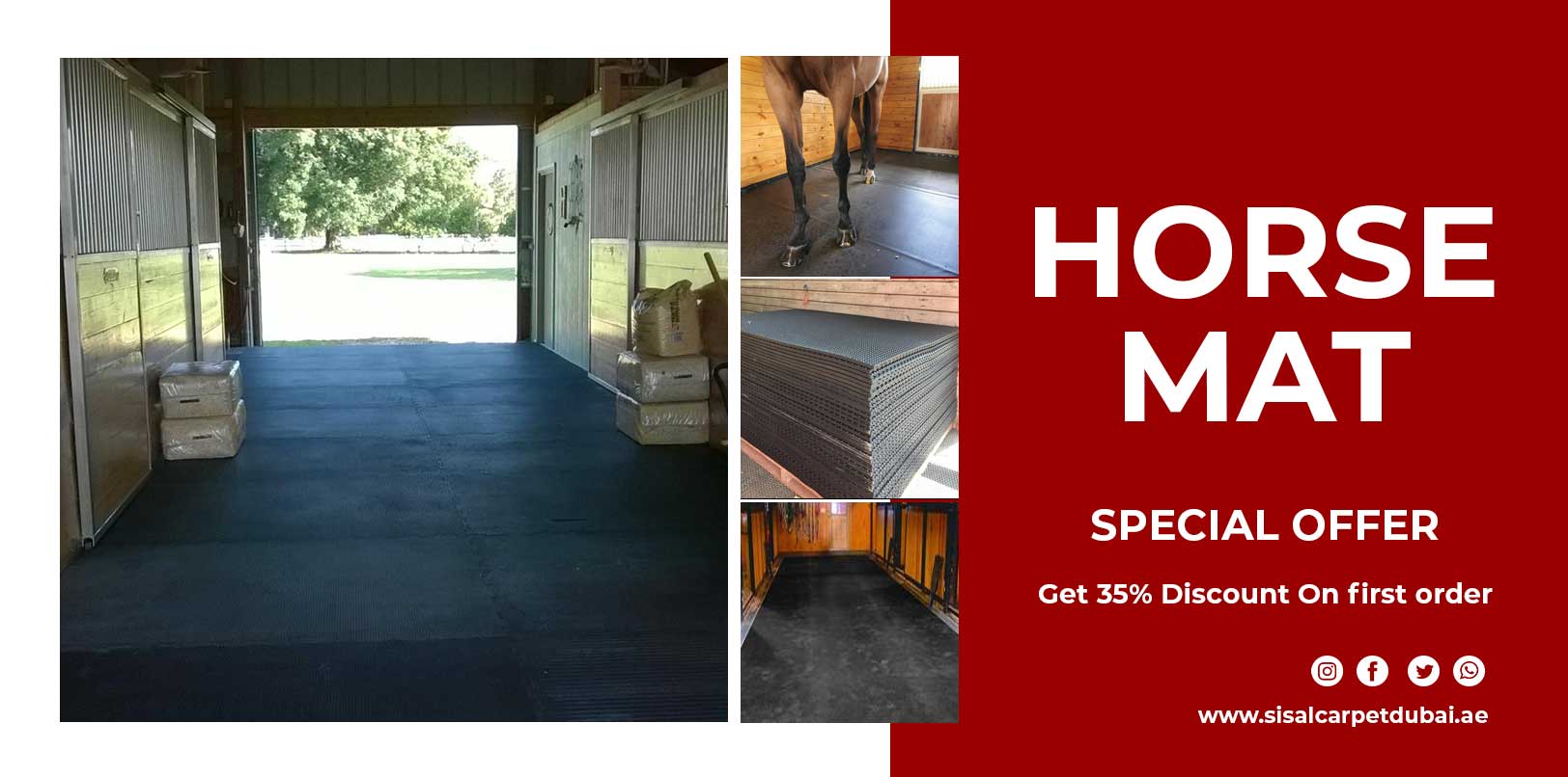 Stall mats on online carpet