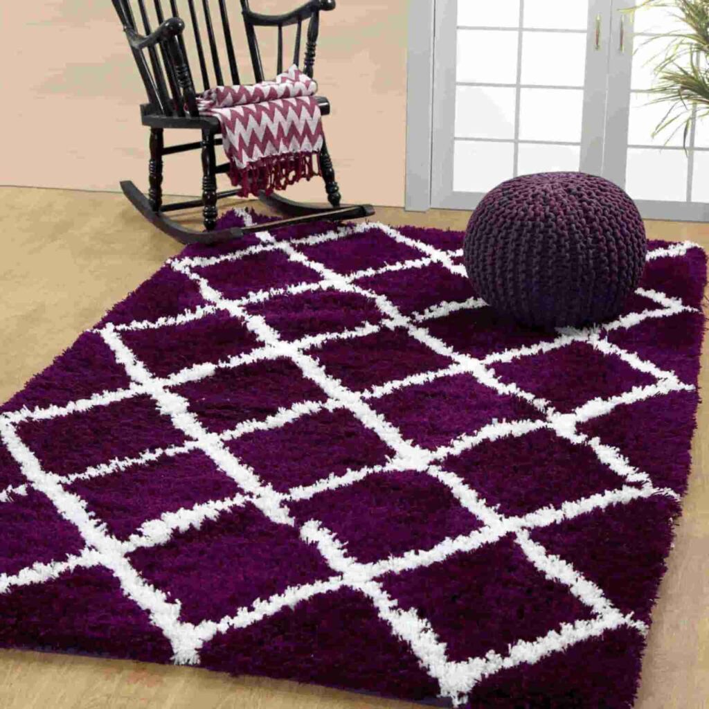 Plum Shaggy Rugs