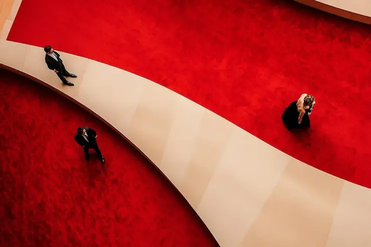 Disposable red carpet for parties