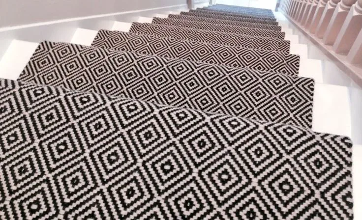 Geo Black Stair Carpet