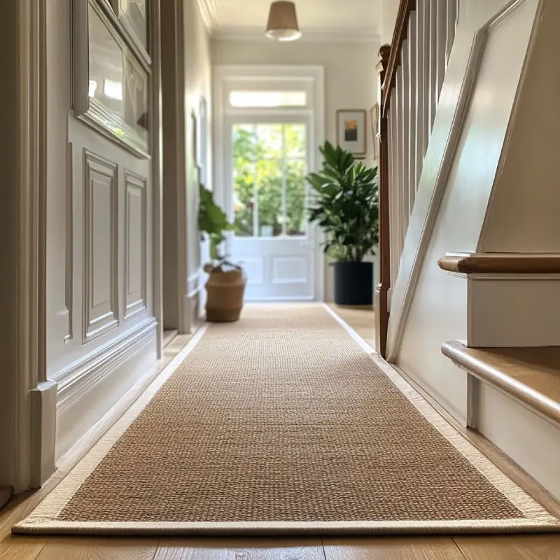 Hard-wearing sisal carpet for hallways