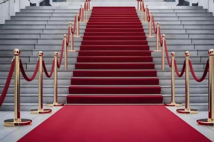 Non-slip red event runner