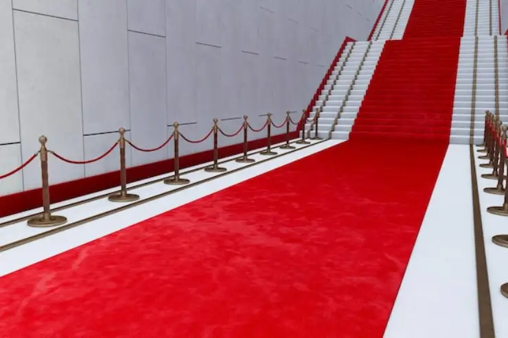Red carpet edge binding