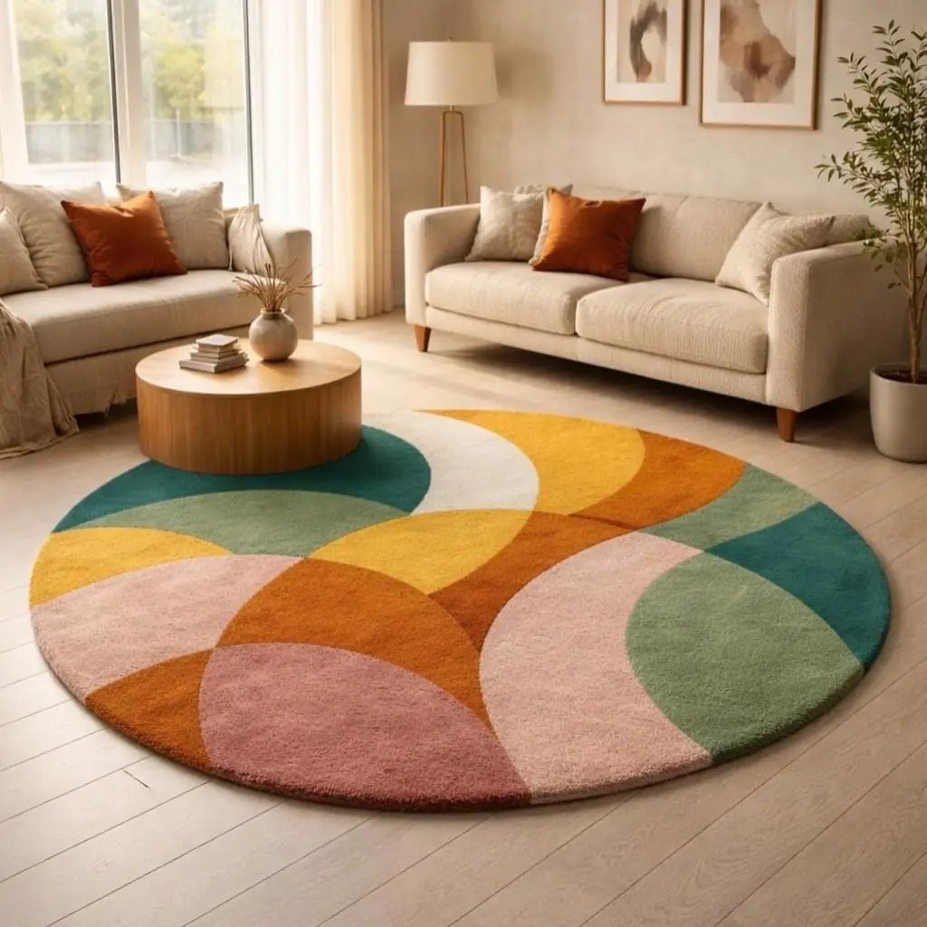 Geometric Round Carpets