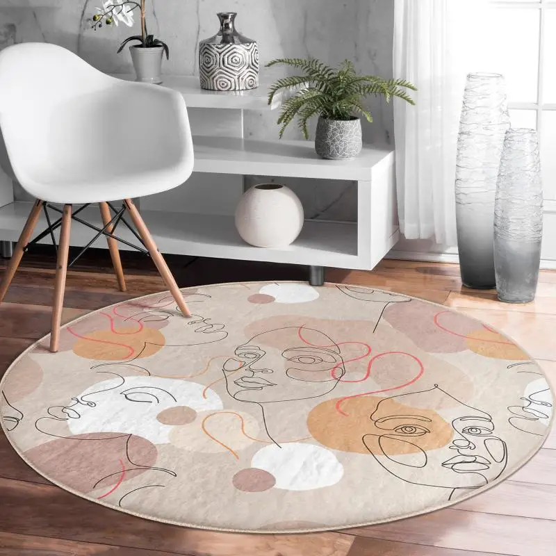 Round carpet for dining table