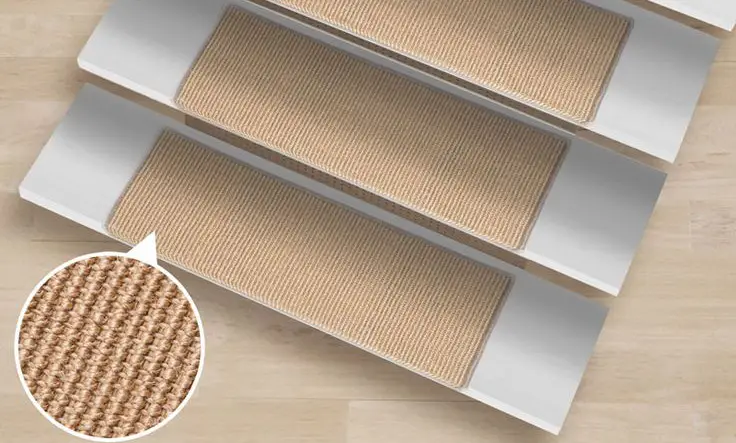 Sisal Stair Treads Pure Nature Rectangular