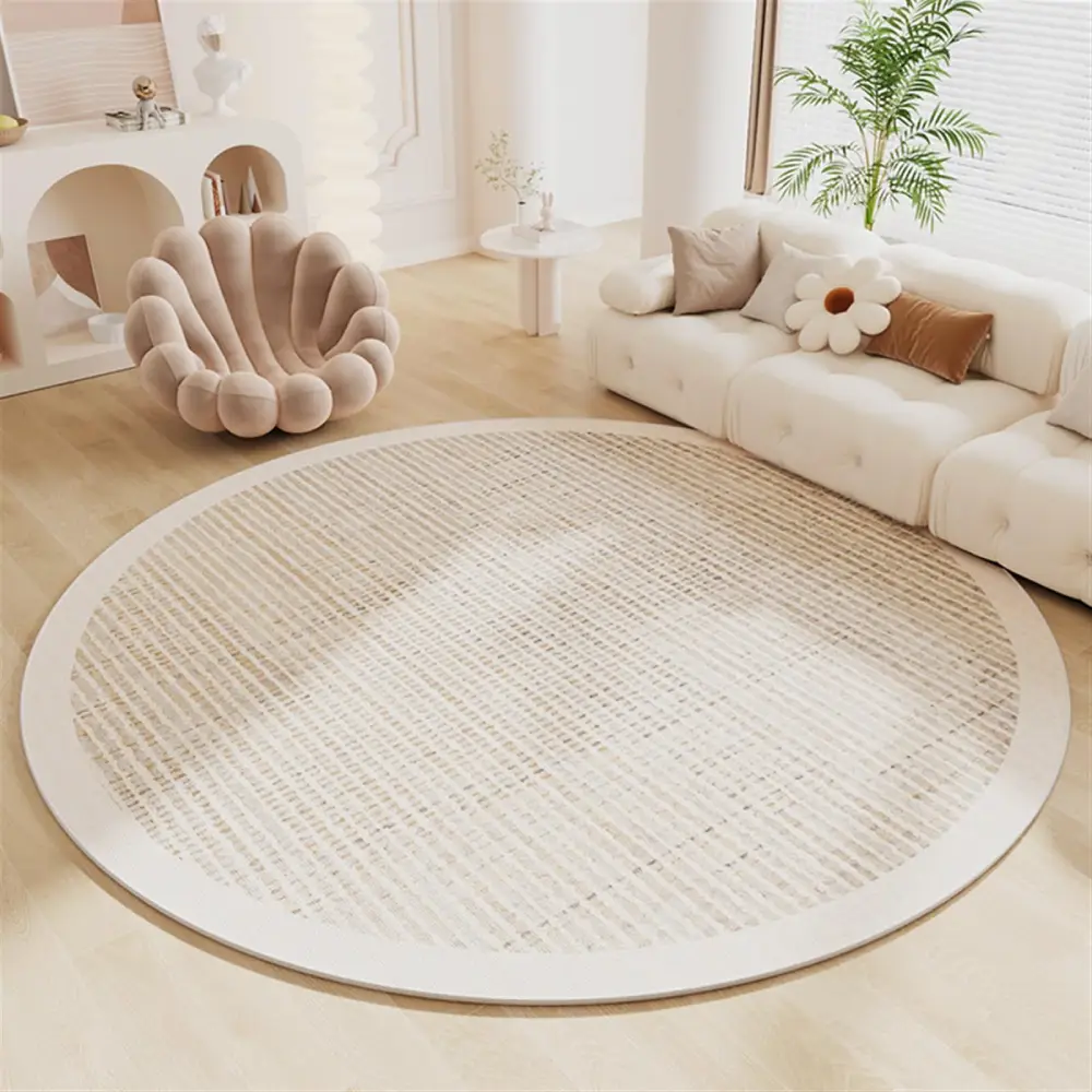 Wool round carpet