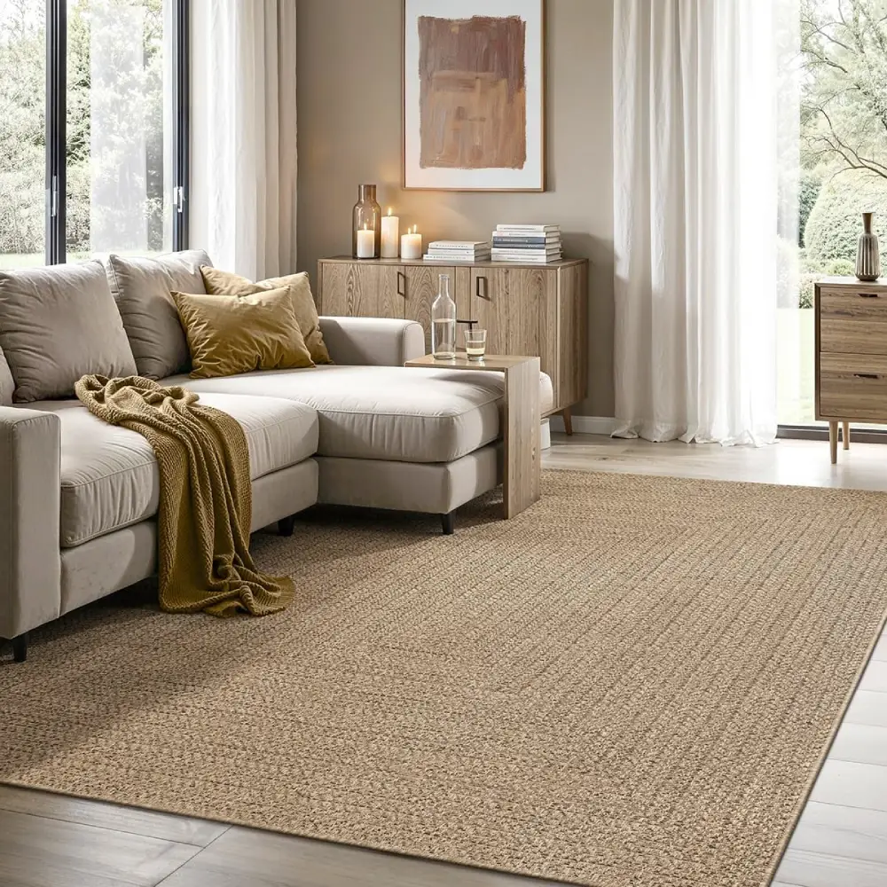 Hand braided jute carpet Dubai