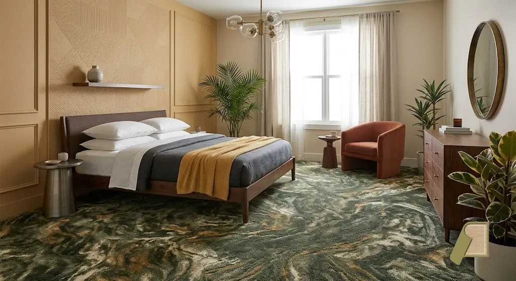 Luxury bedroom carpet designs