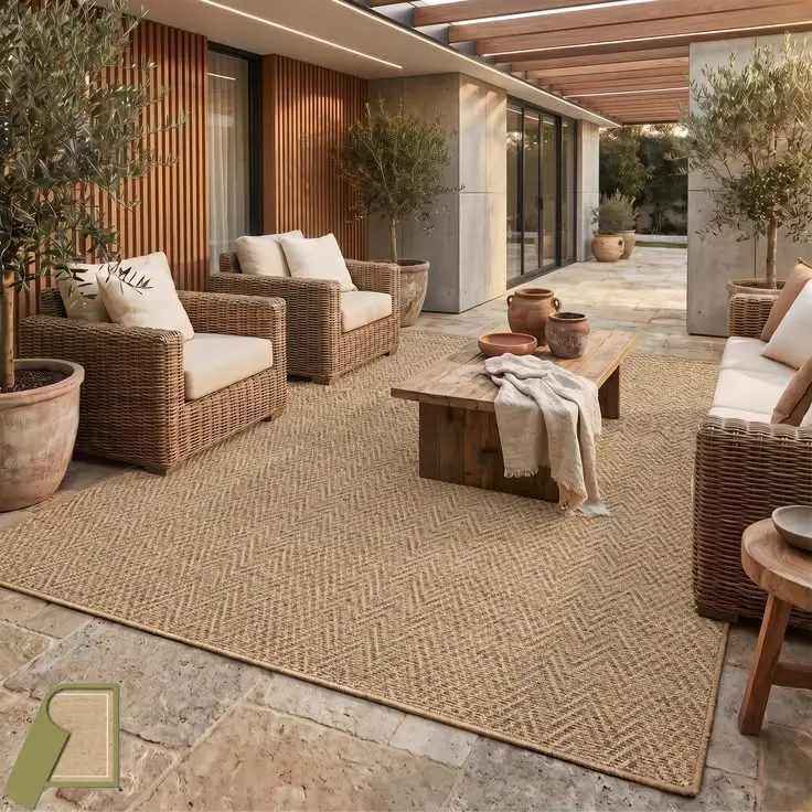 Outdoor sisal carpet and rug
