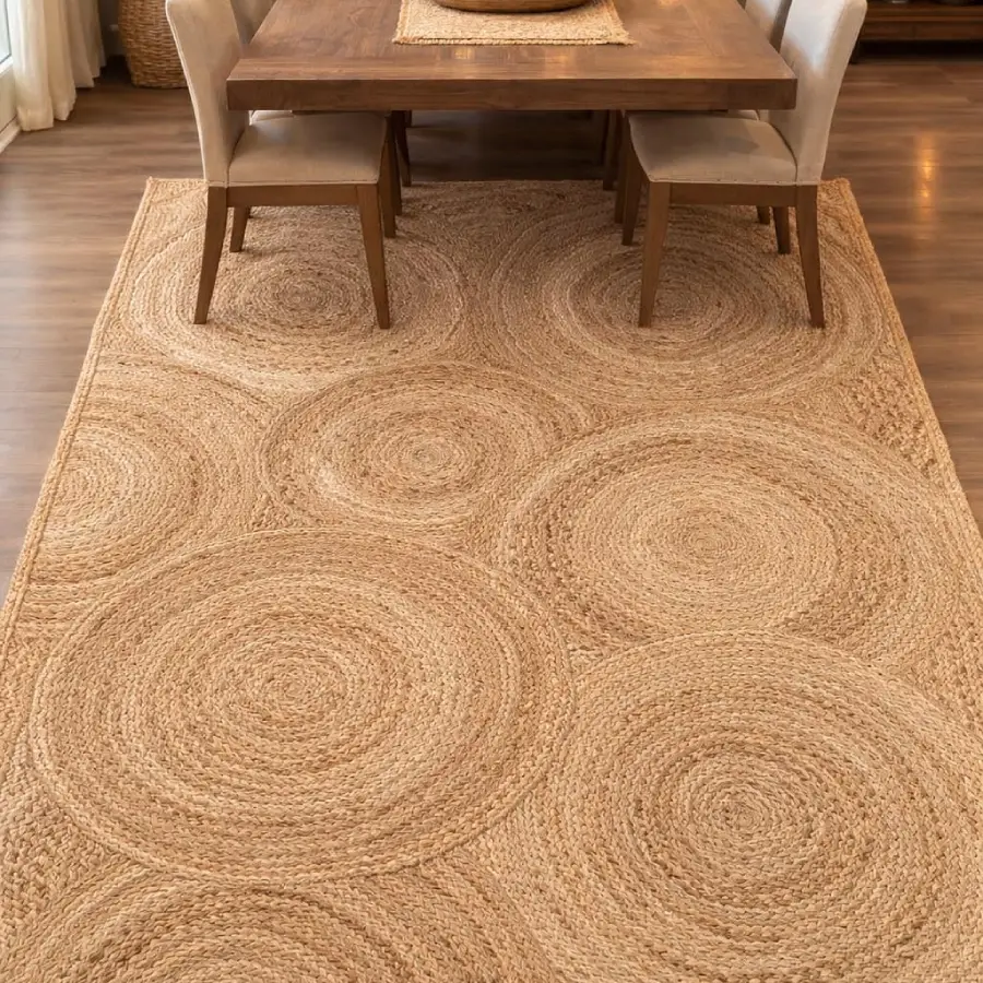 Oval shape jute carpet Dubai