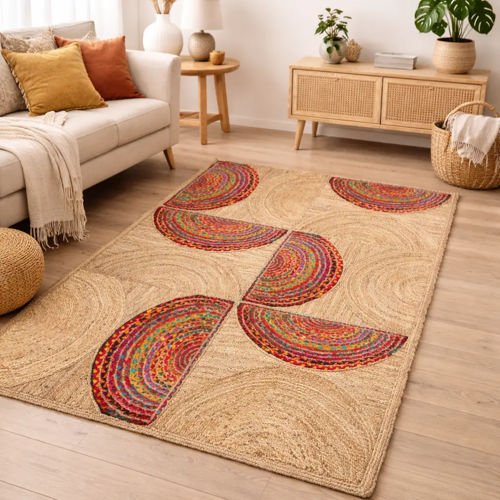 Round jute carpet Dubai online