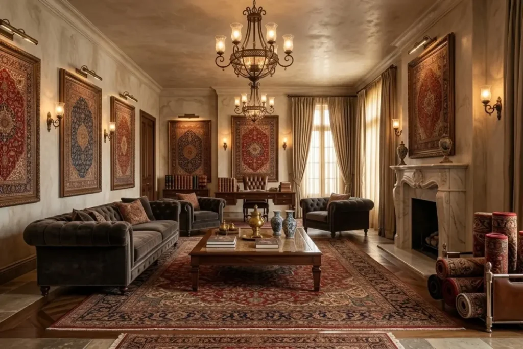 Luxury Living Room with Persian Carpet