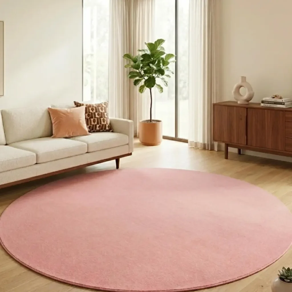 Pink Round Carpets
