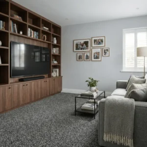 Charcoal Black Saxony Deep Pile Carpet Midnight Carpet Dubai