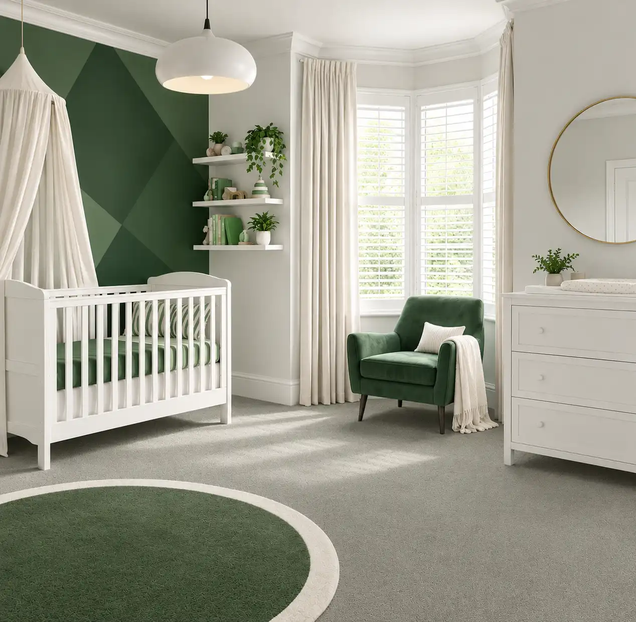 Crystal Light Grey Bedroom Carpet Dubai