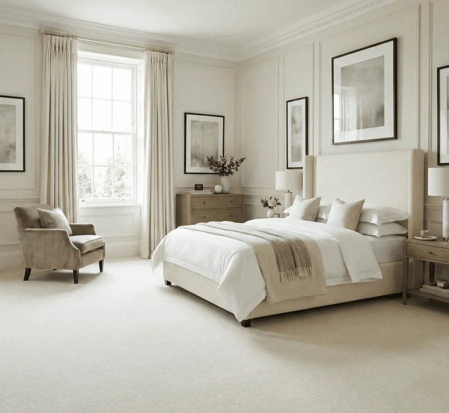 Light Cream Bedroom Carpet Dubai