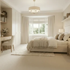 Warm Beige Bedroom Carpet