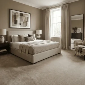 Warm Brown Saxony Deep Pile Carpet